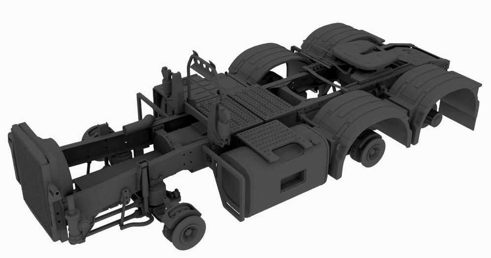 6×2/4 pusher chassis for Swedish truck