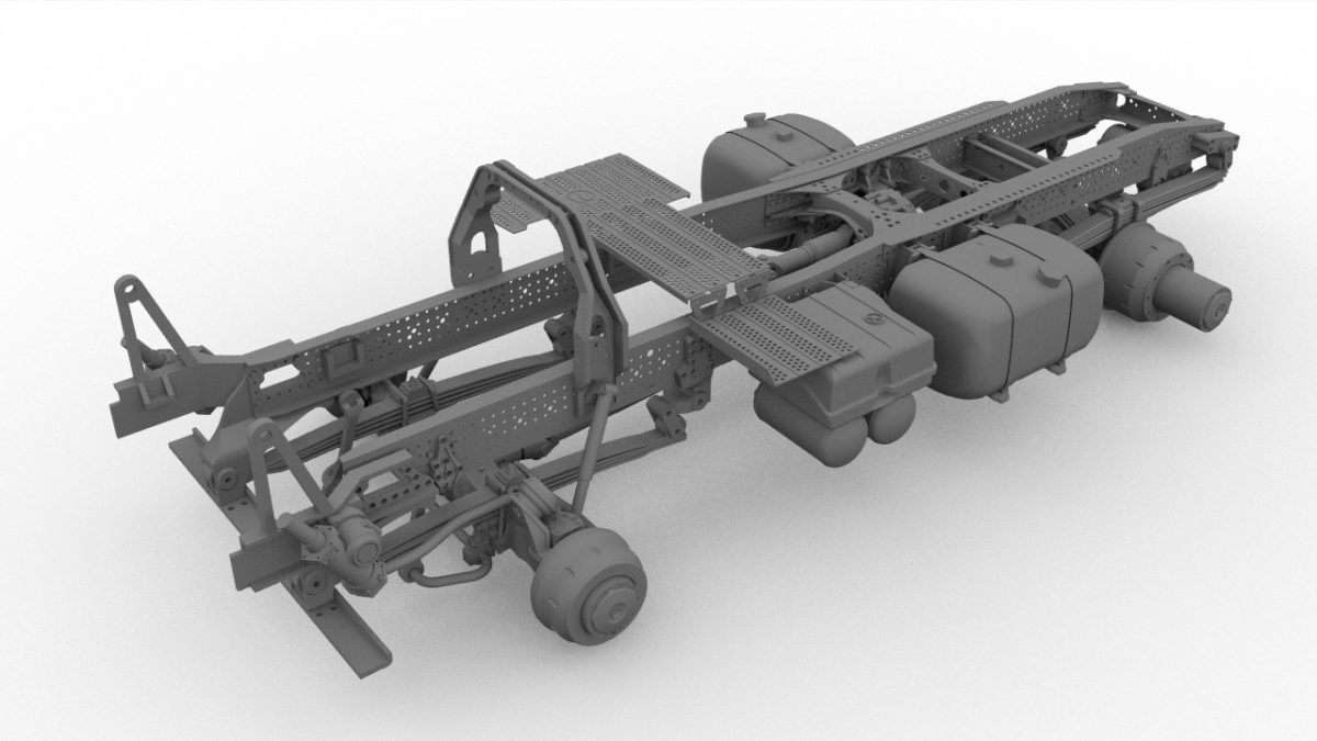 Chassis for German construction truck