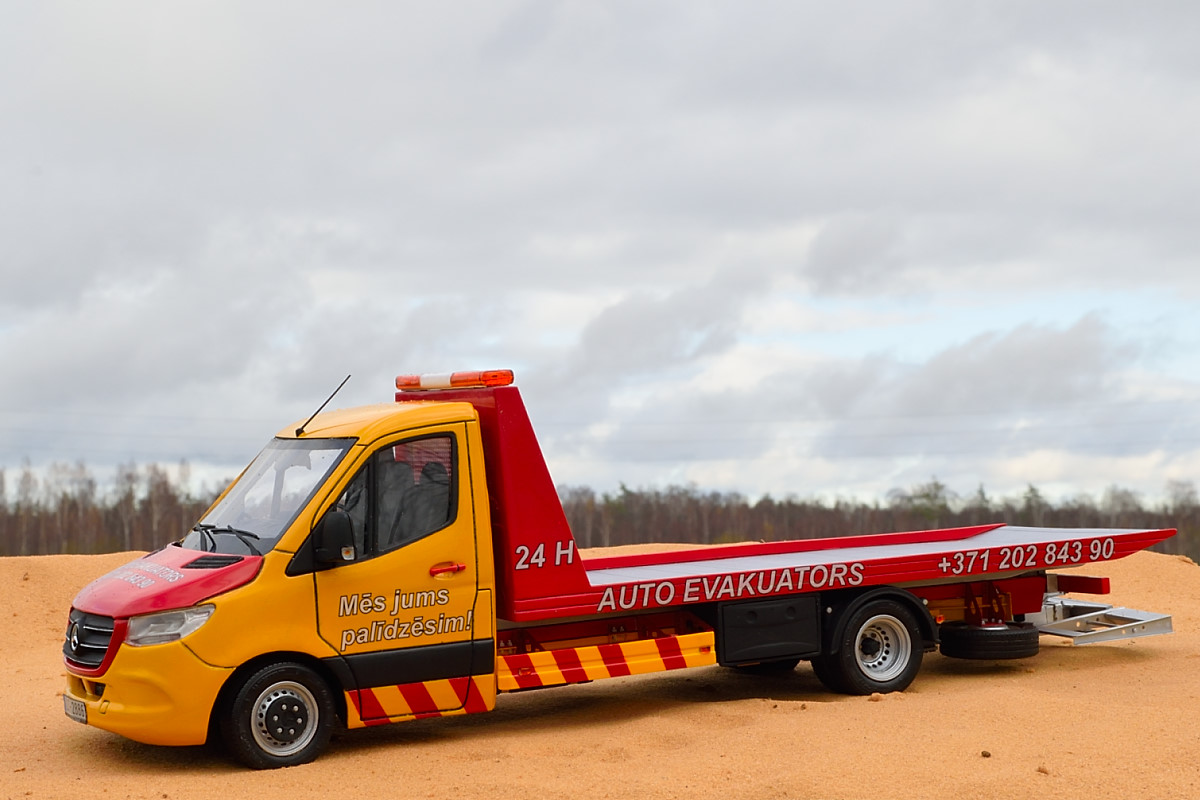 Mercedes-Benz Sprinter 5.5 ton tow truck. Andrey Myakotkin, Latvia