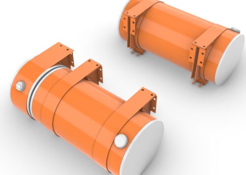 DEF and fuel tanks for W990 truck. Scale 1/24